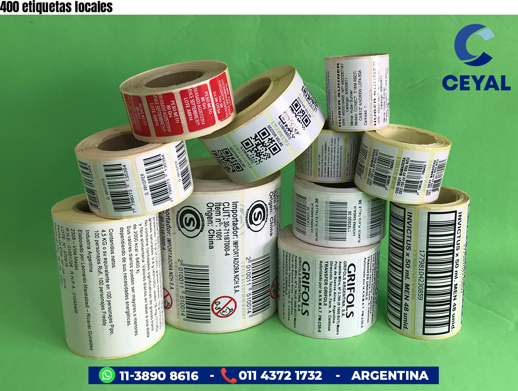 400 etiquetas locales