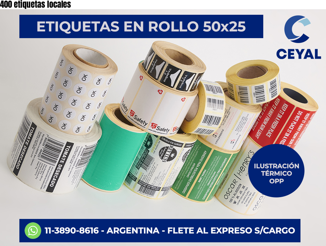 400 etiquetas locales