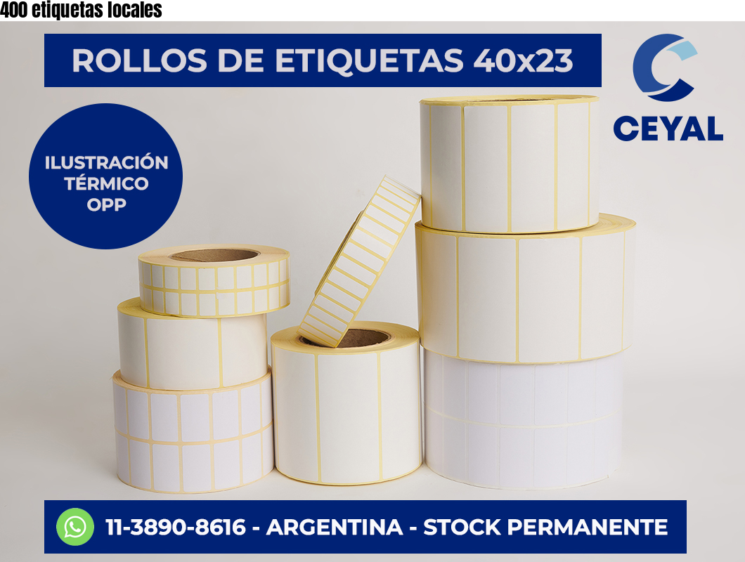 400 etiquetas locales