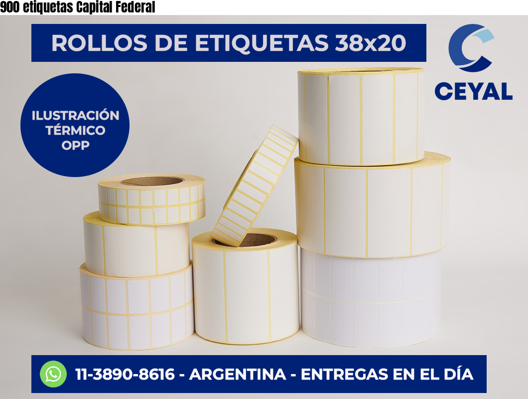 900 etiquetas Capital Federal