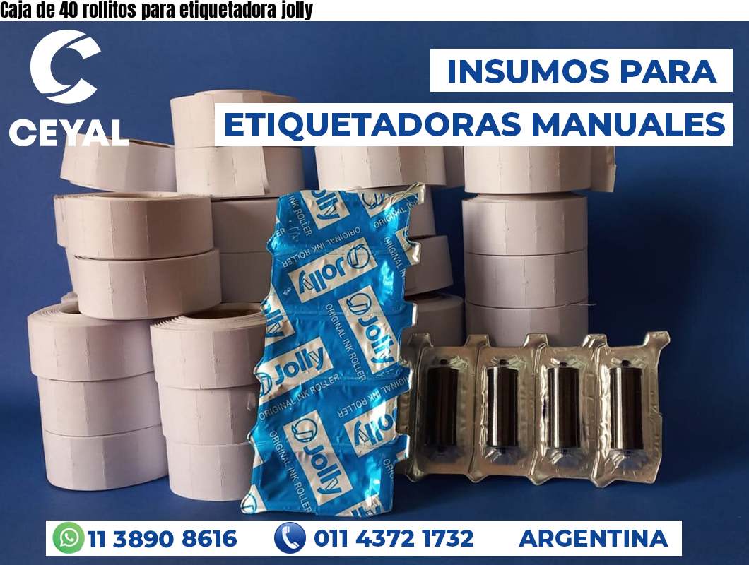 Caja de 40 rollitos para etiquetadora jolly