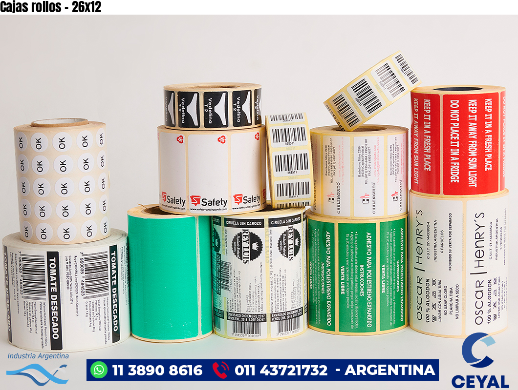 Cajas rollos - 26x12