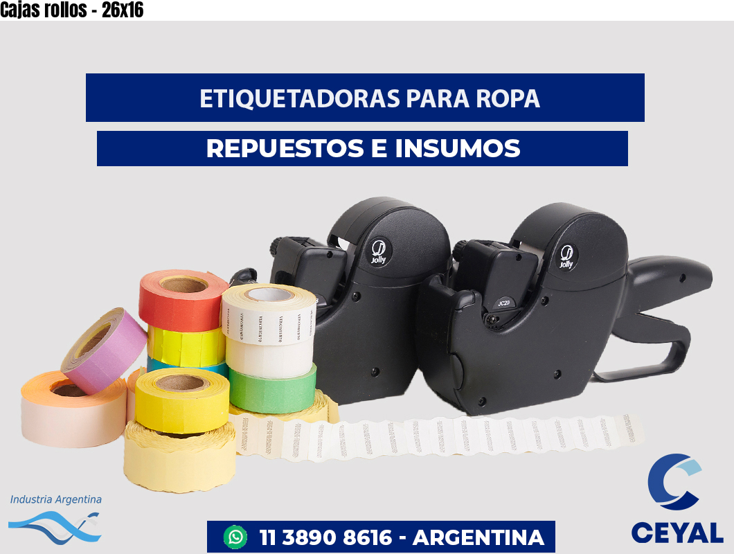 Cajas rollos - 26x16