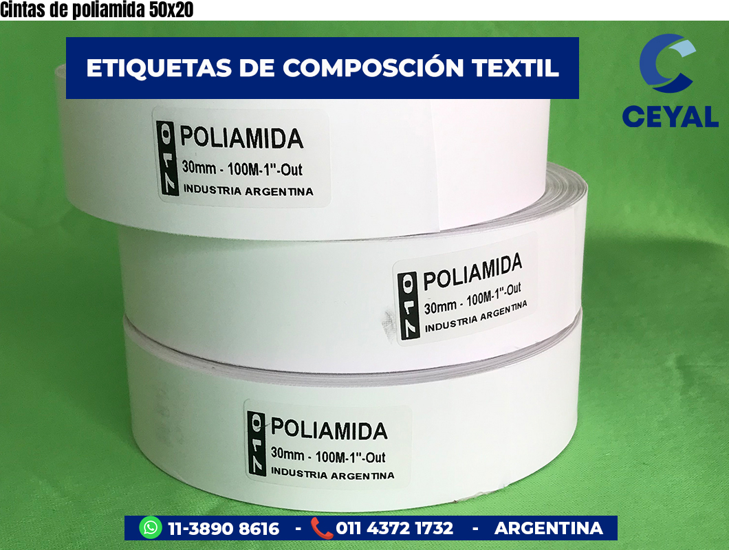 Cintas de poliamida 50×20