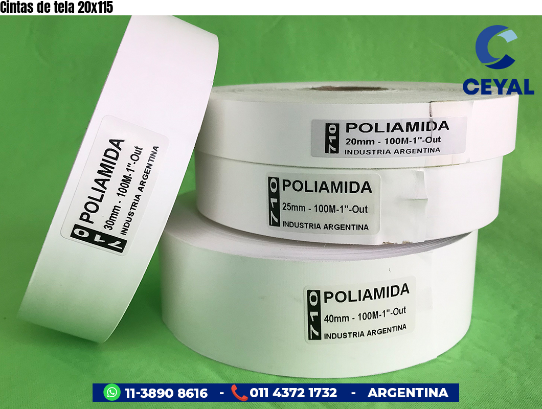 Cintas de tela 20x115