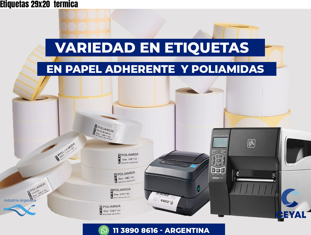 Etiquetas 29x20  termica