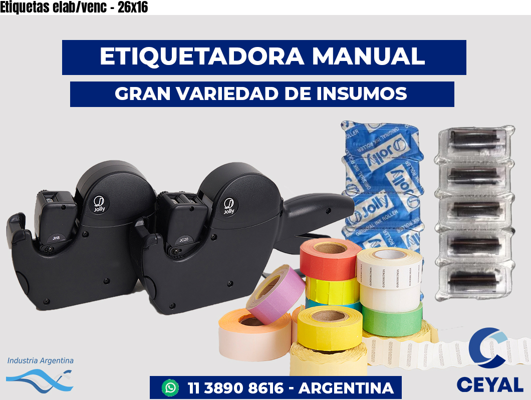 Etiquetas elab/venc - 26x16
