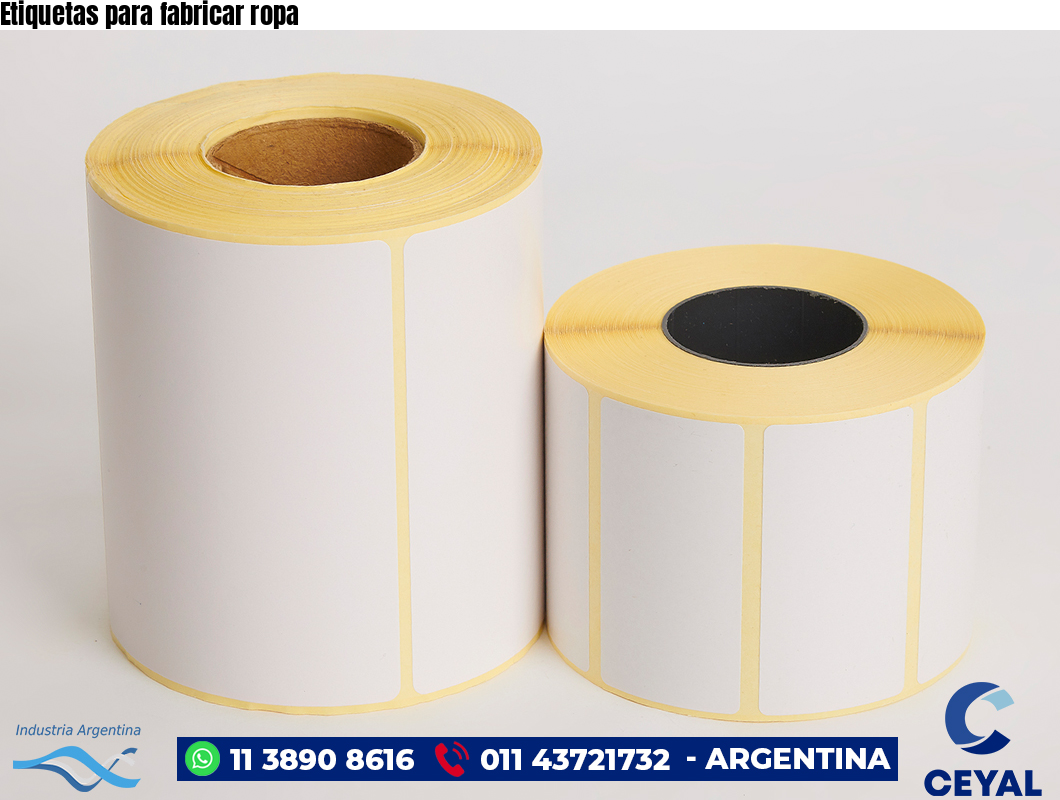 Etiquetas para fabricar ropa