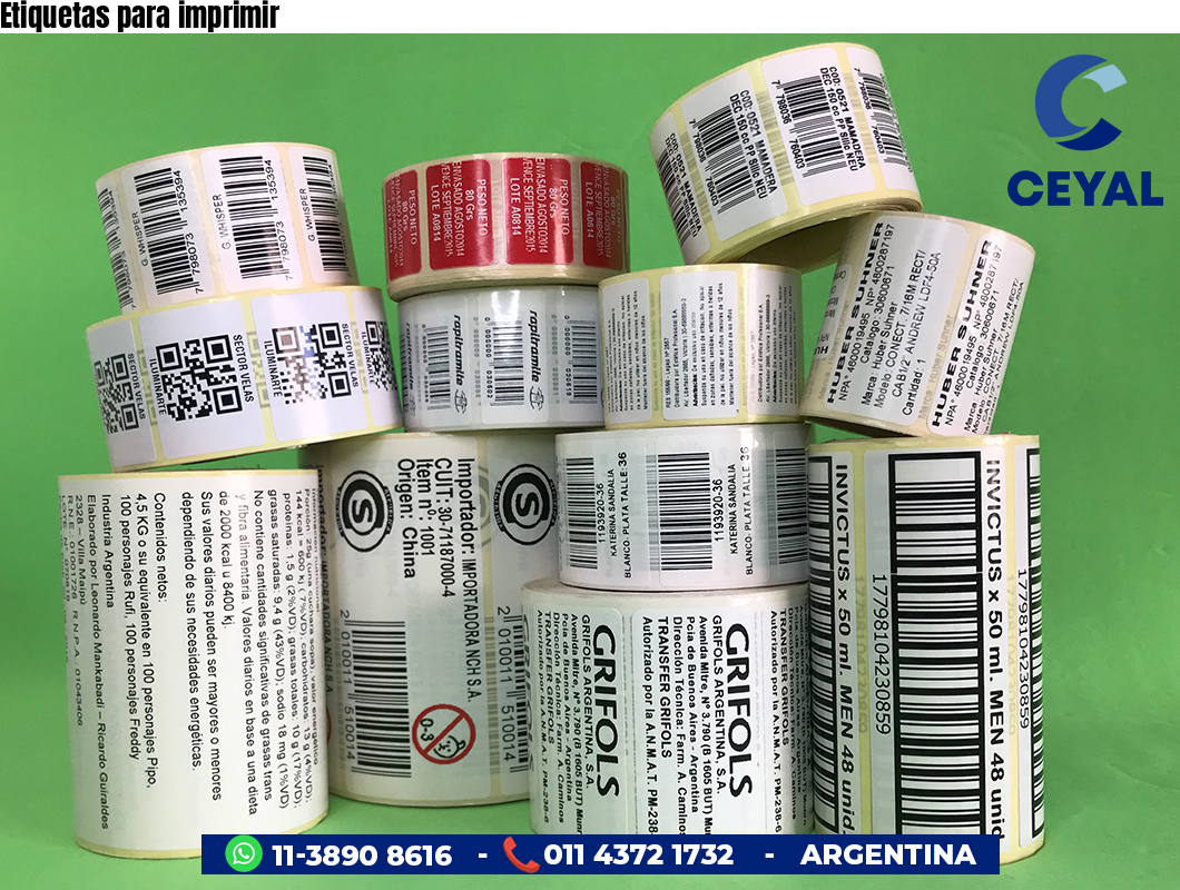 Etiquetas para imprimir