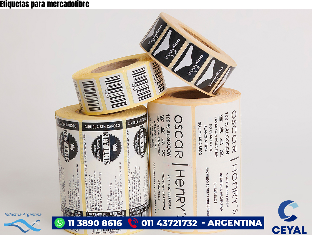 Etiquetas para mercadolibre