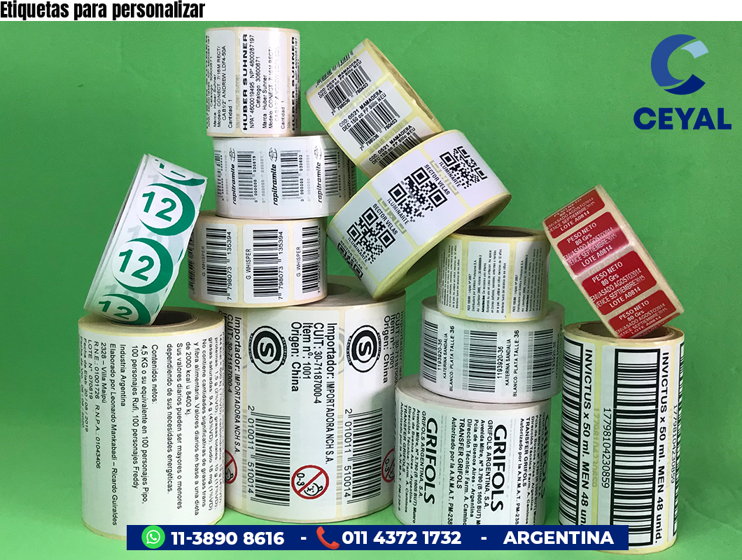 Etiquetas para personalizar