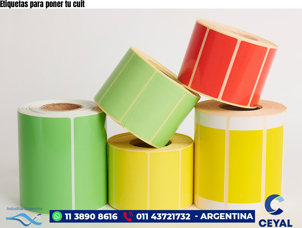 Etiquetas para poner tu cuit