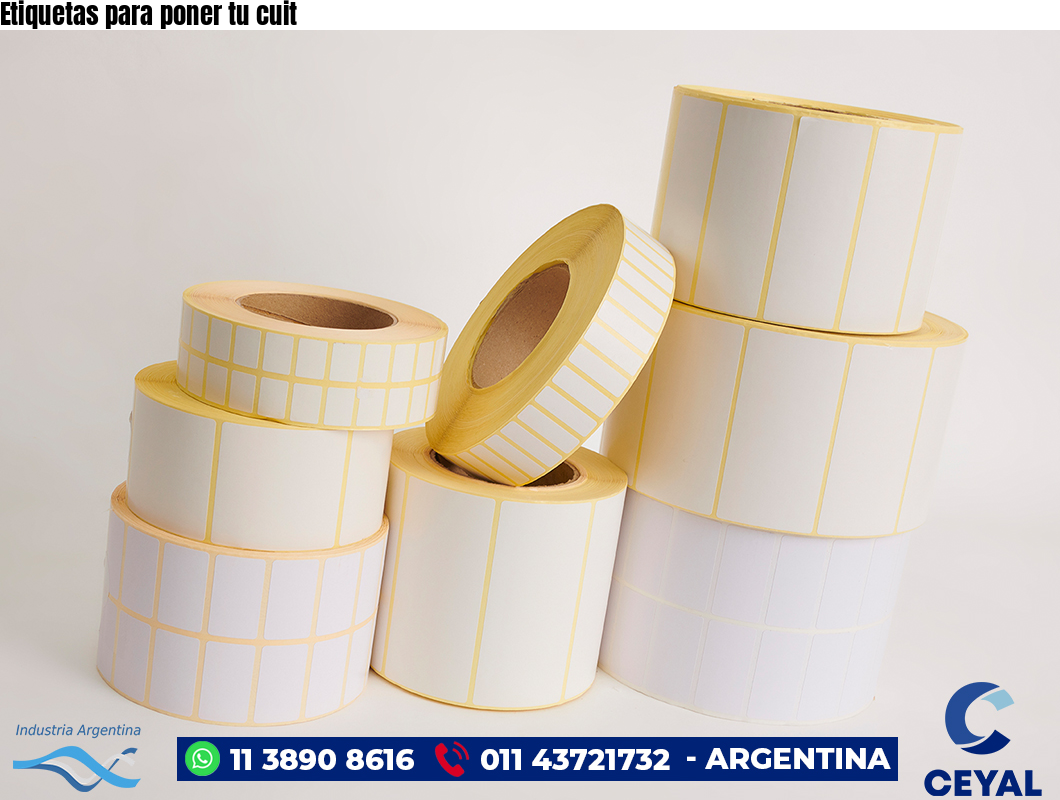 Etiquetas para poner tu cuit