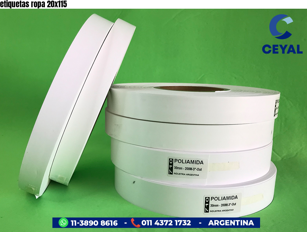 etiquetas ropa 20x115