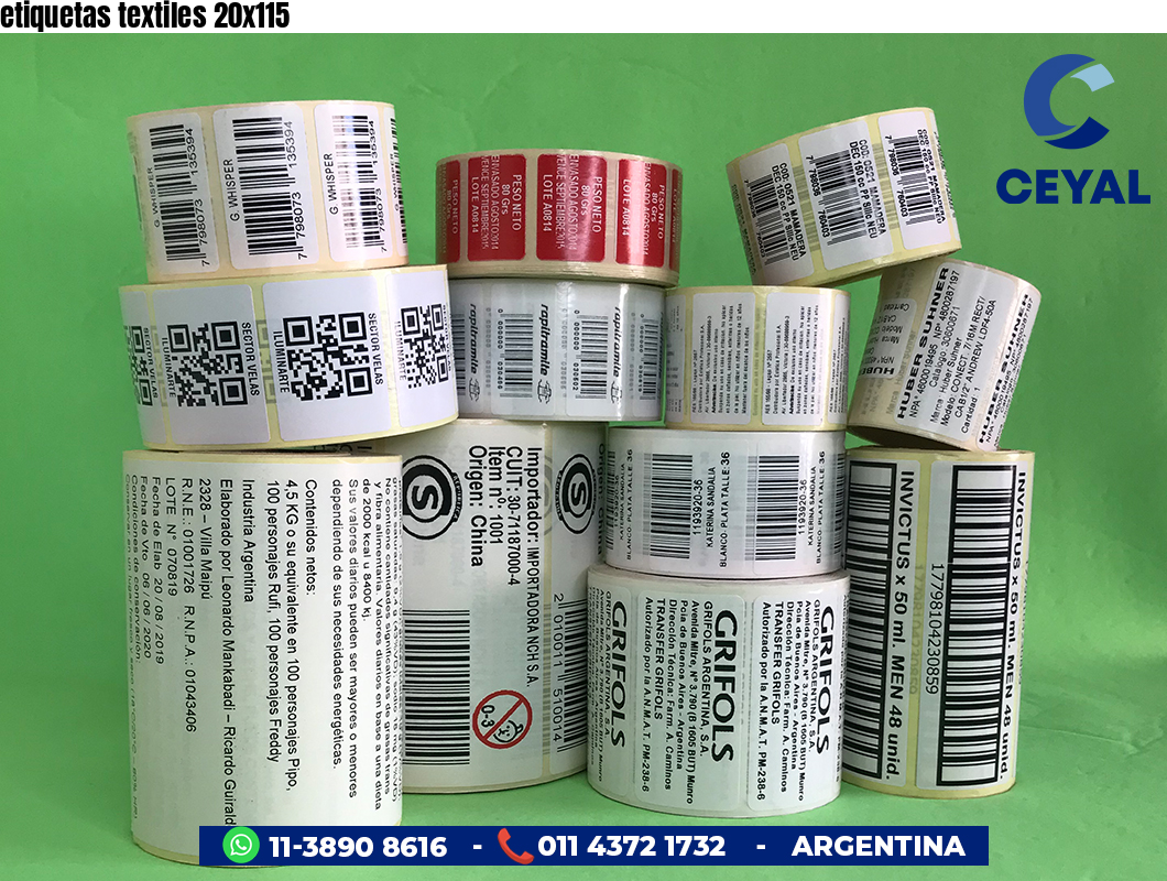 etiquetas textiles 20x115