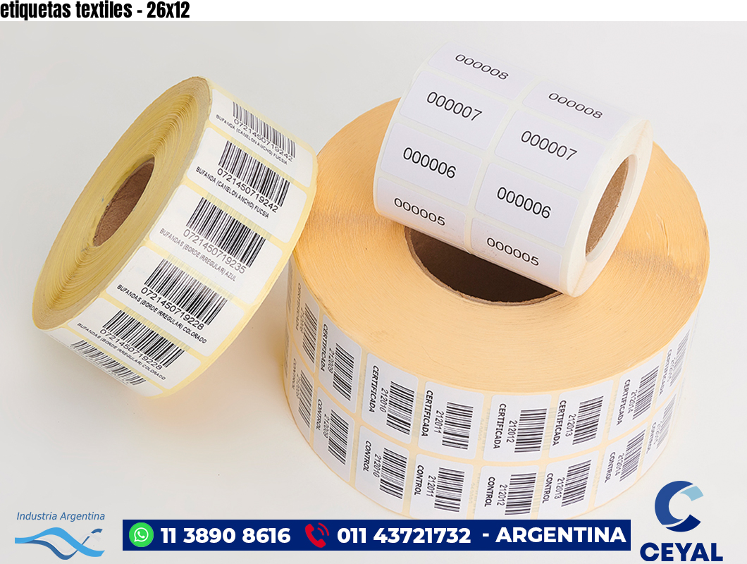 etiquetas textiles - 26x12