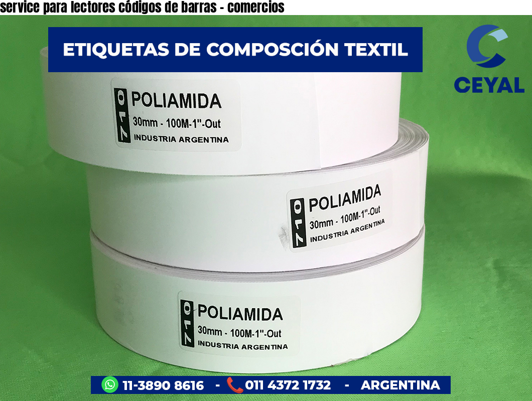 service para lectores códigos de barras - comercios