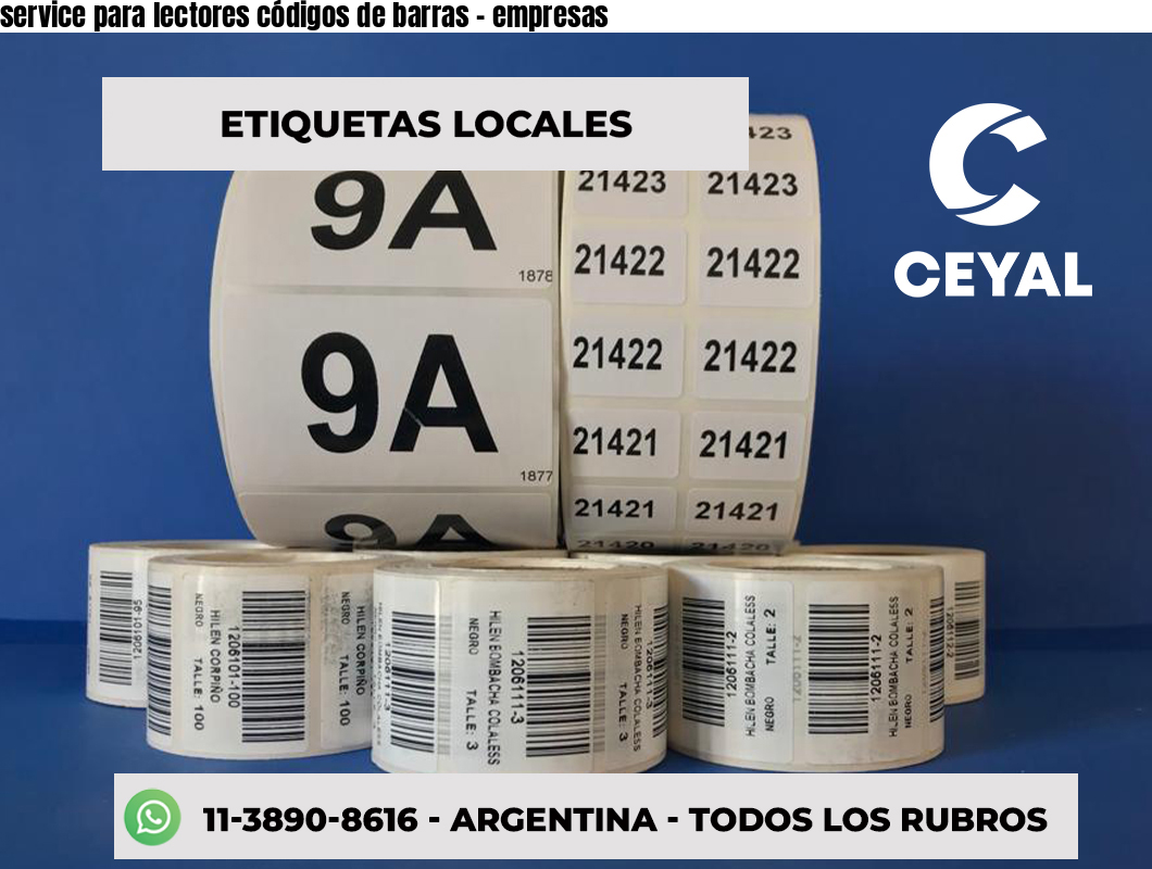 service para lectores códigos de barras - empresas