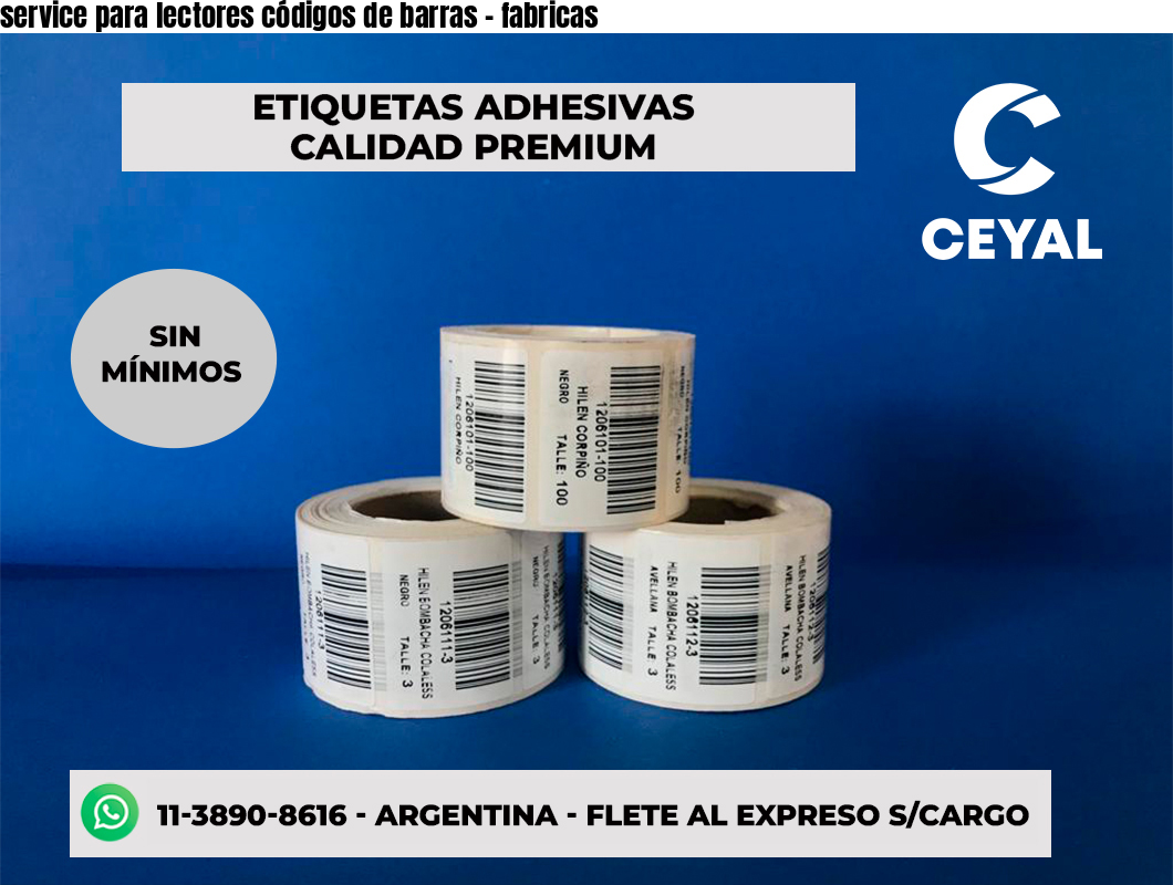 service para lectores códigos de barras - fabricas