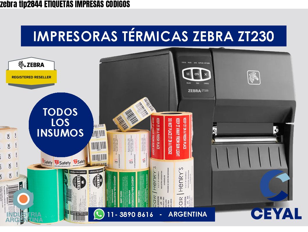 zebra tlp2844 ETIQUETAS IMPRESAS CODIGOS