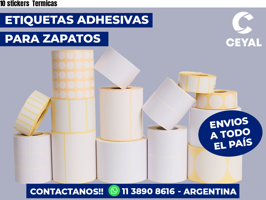 10 stickers  Termicas