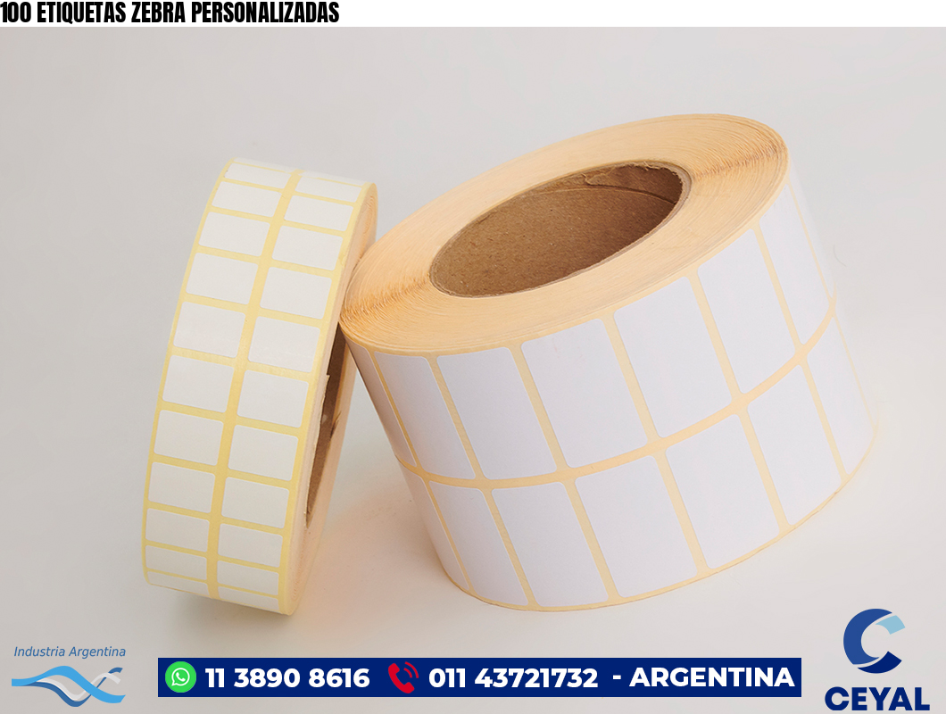 100 ETIQUETAS ZEBRA PERSONALIZADAS