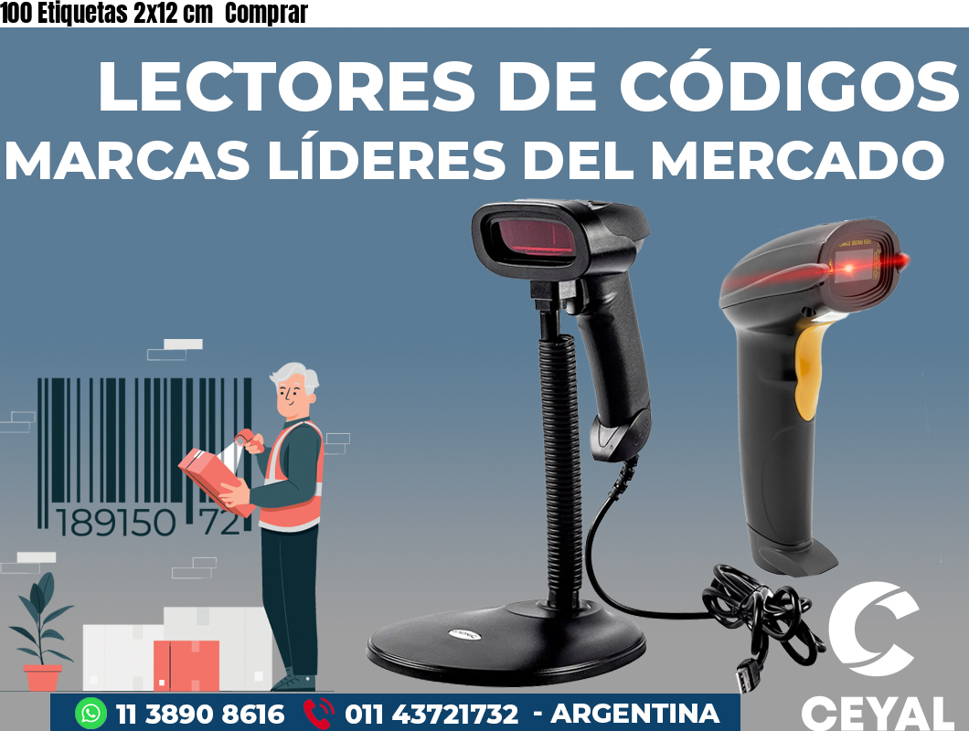 100 Etiquetas 2x12 cm  Comprar