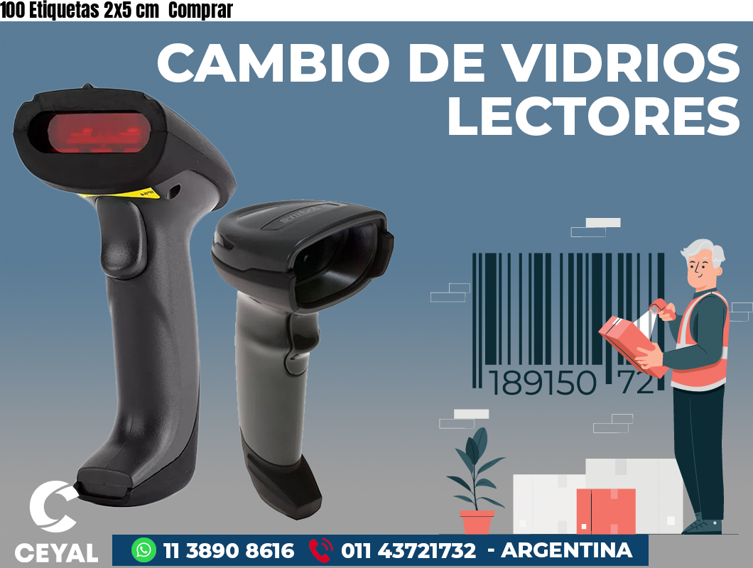 100 Etiquetas 2x5 cm  Comprar