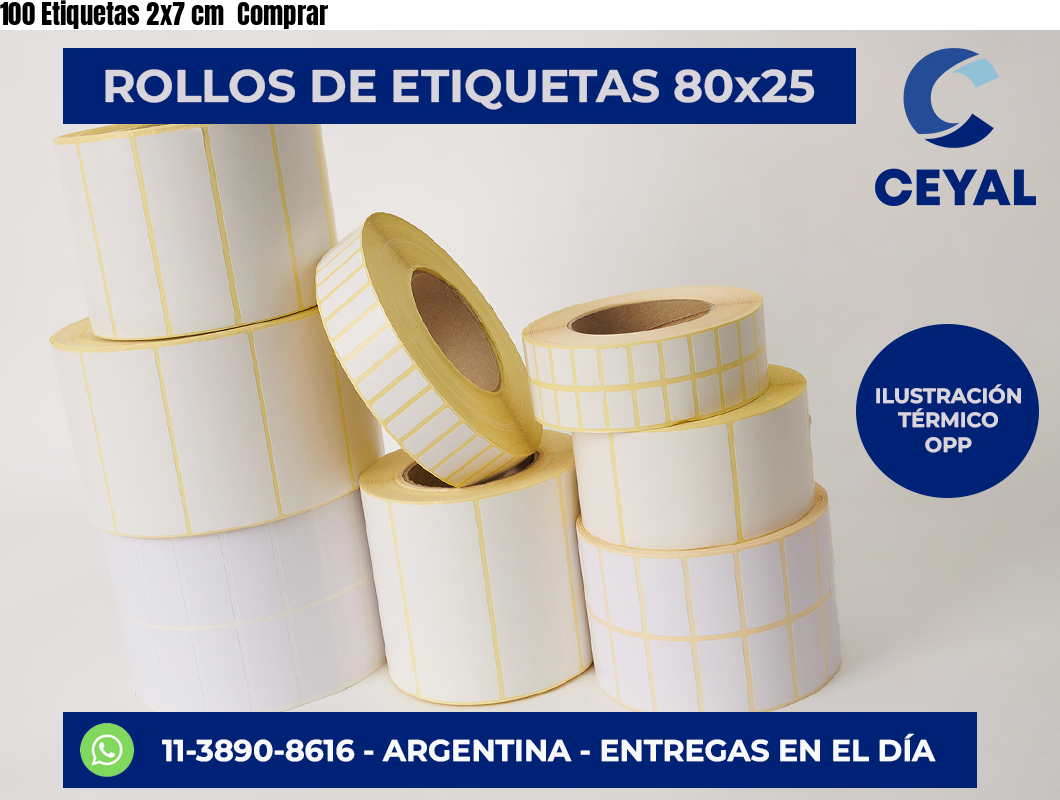 100 Etiquetas 2×7 cm  Comprar