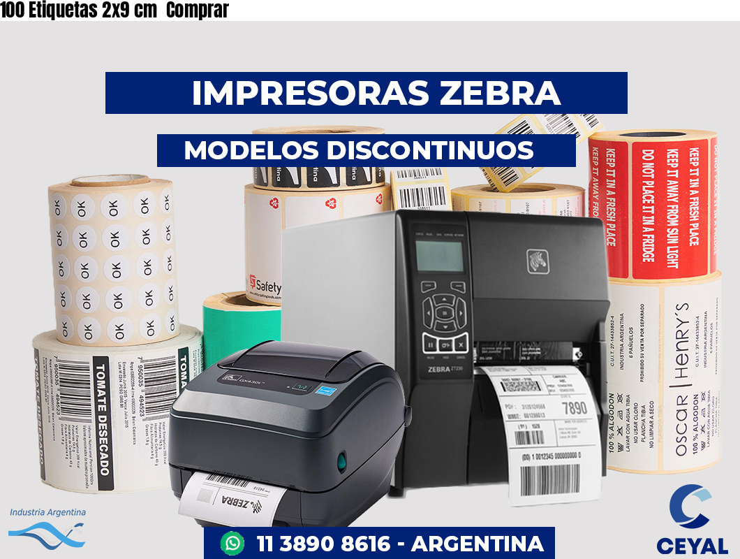 100 Etiquetas 2x9 cm  Comprar