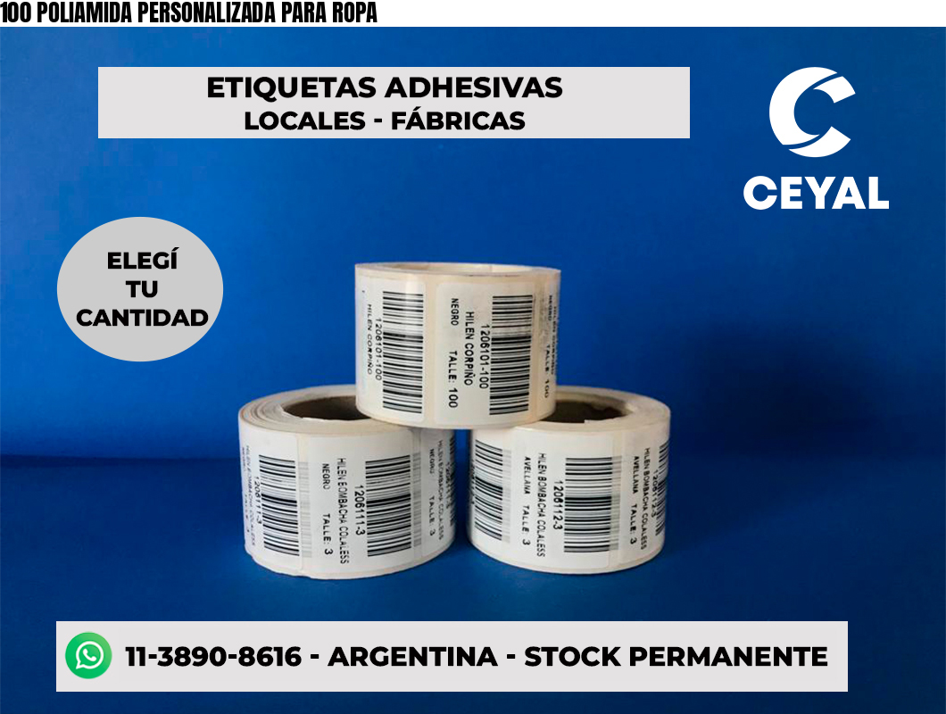 100 POLIAMIDA PERSONALIZADA PARA ROPA