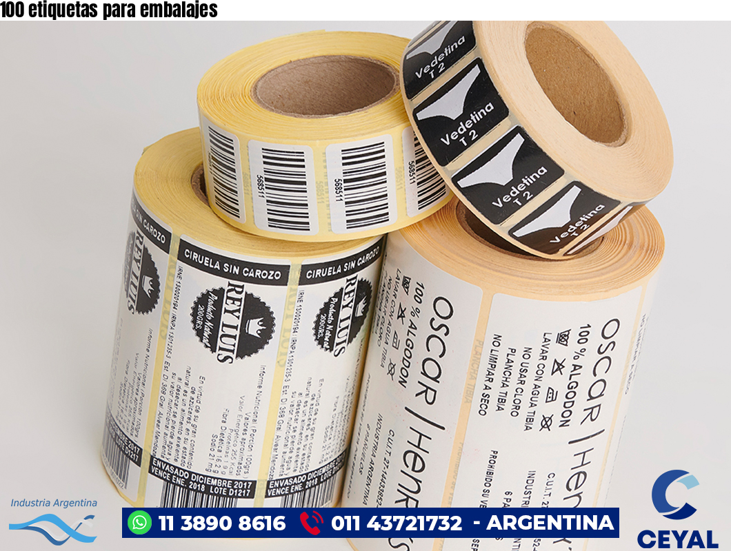 100 etiquetas para embalajes