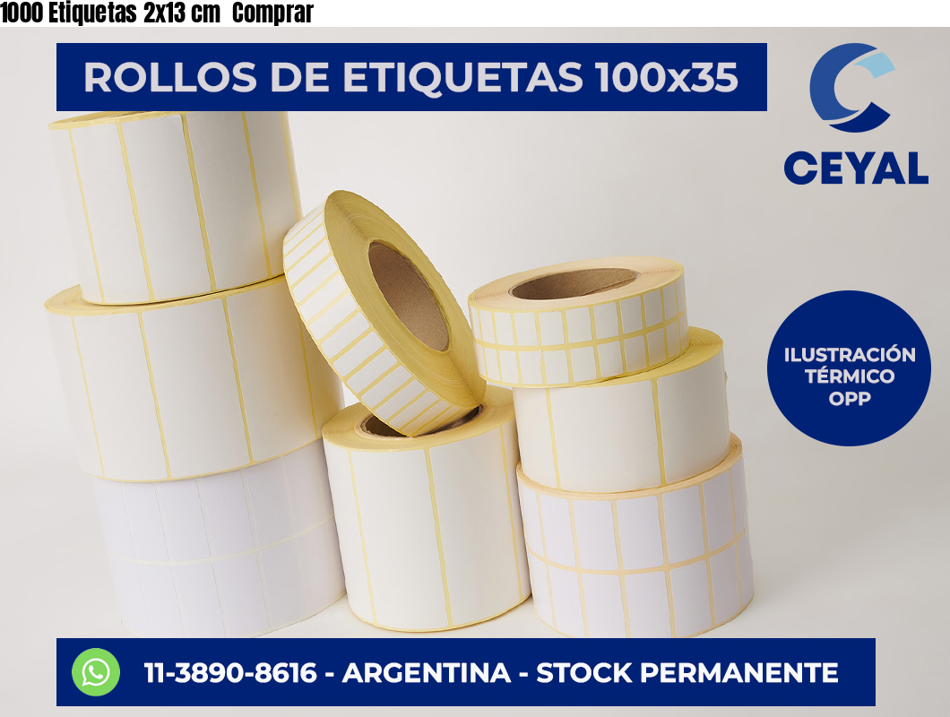 1000 Etiquetas 2×13 cm  Comprar