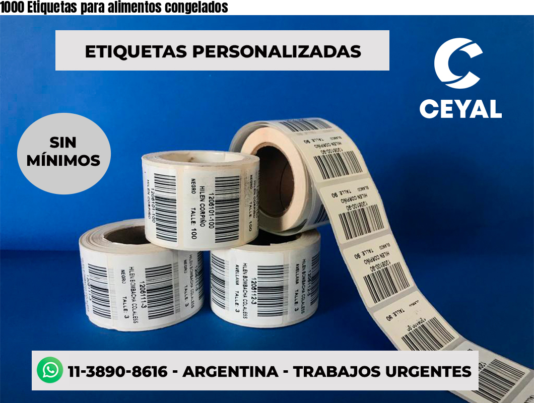 1000 Etiquetas para alimentos congelados