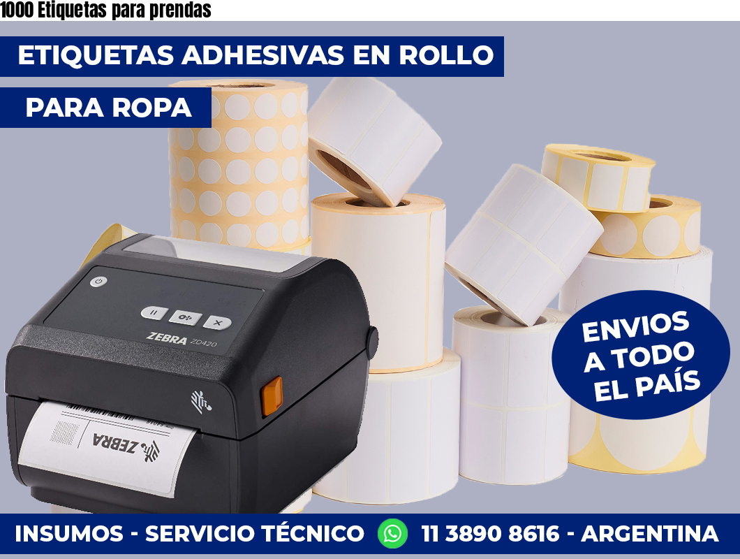 1000 Etiquetas para prendas