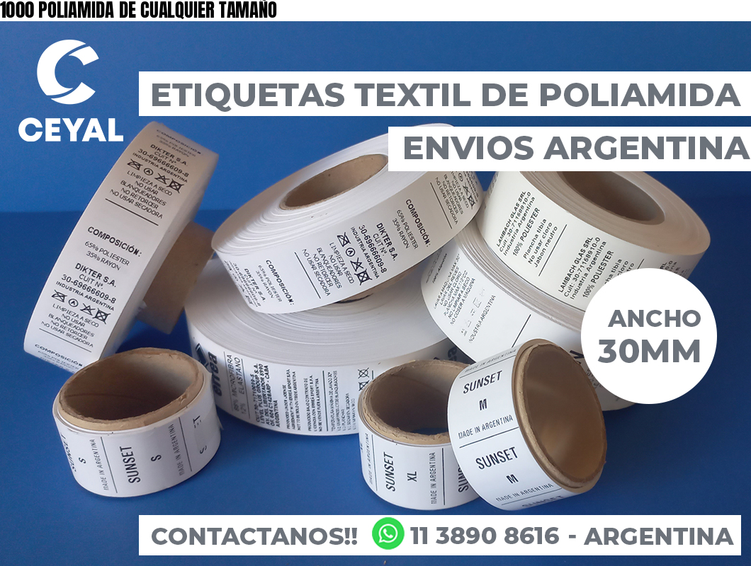 1000 POLIAMIDA DE CUALQUIER TAMAÑO