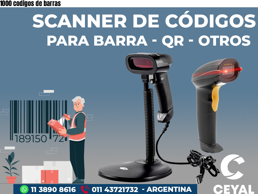 1000 codigos de barras