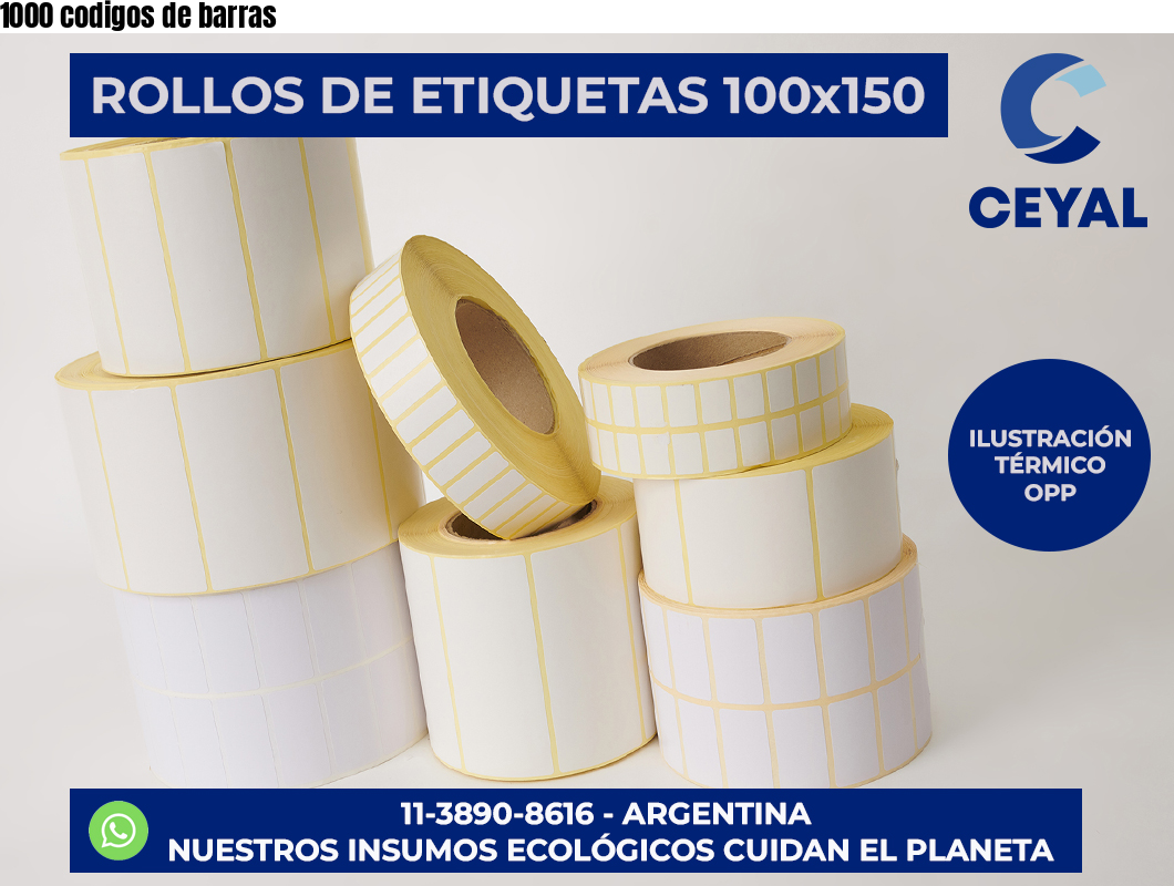 1000 codigos de barras