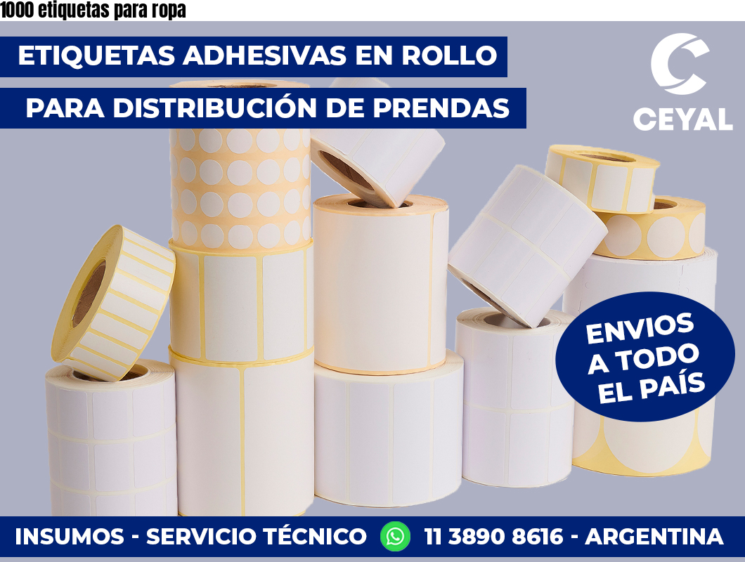 1000 etiquetas para ropa