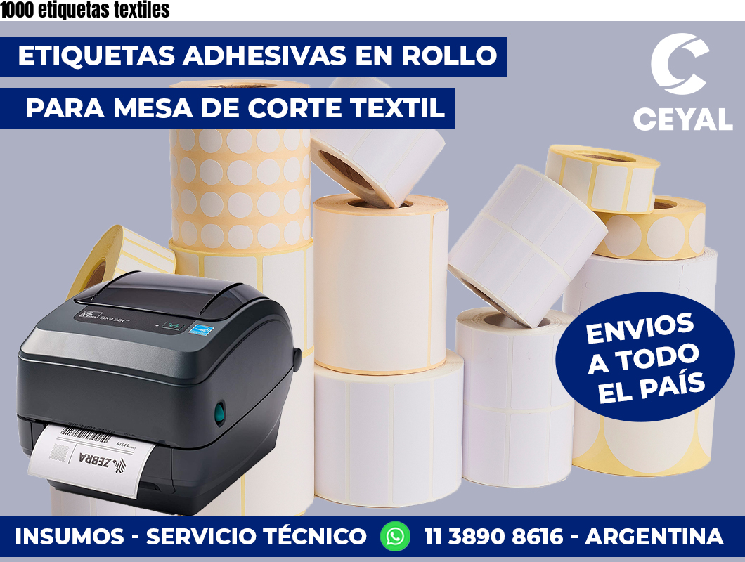 1000 etiquetas textiles