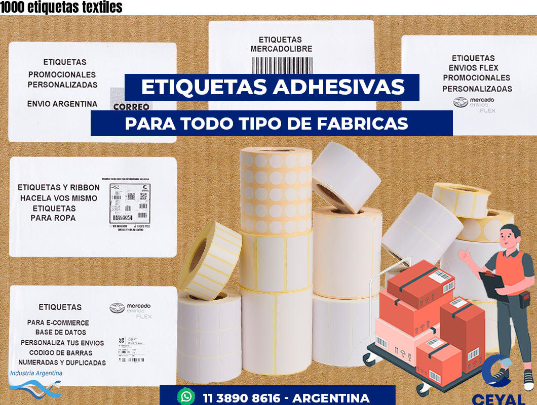 1000 etiquetas textiles
