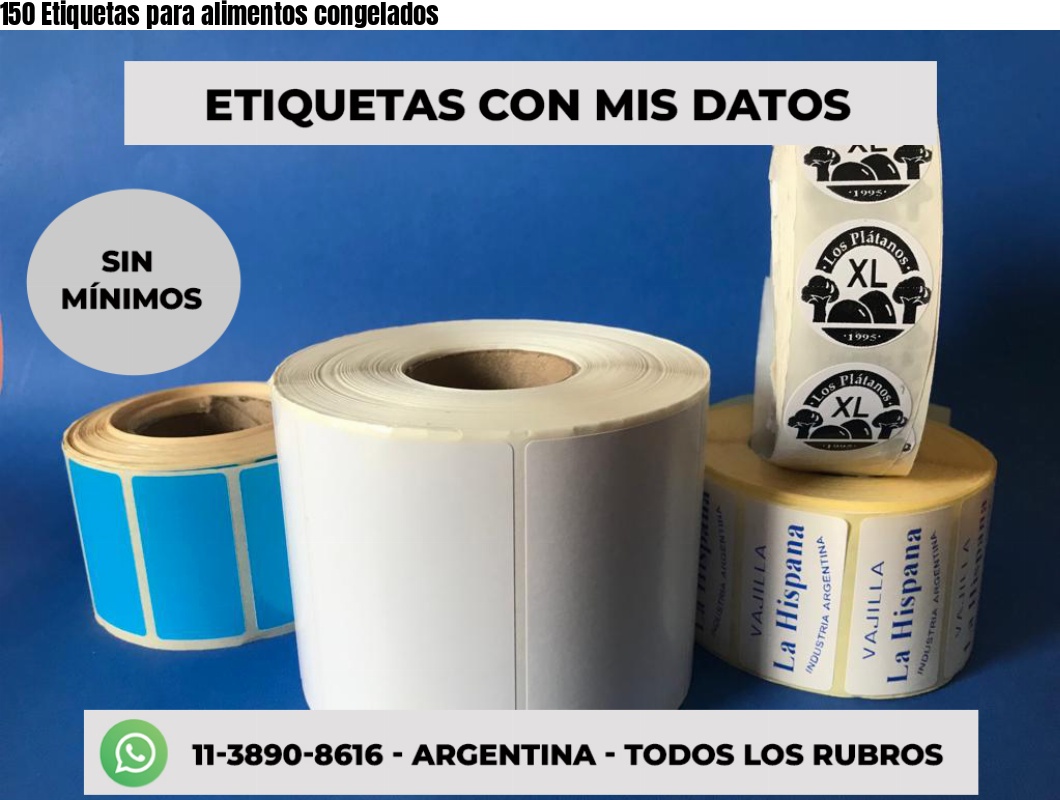150 Etiquetas para alimentos congelados