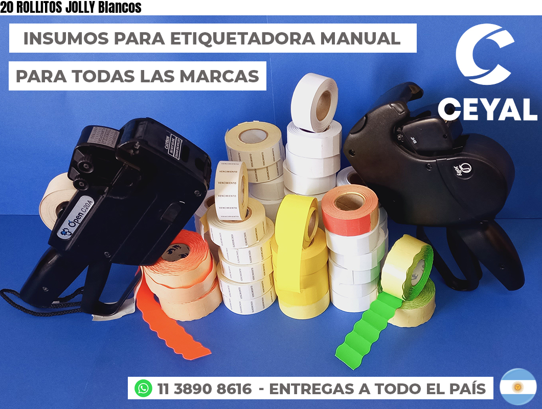 20 ROLLITOS JOLLY Blancos