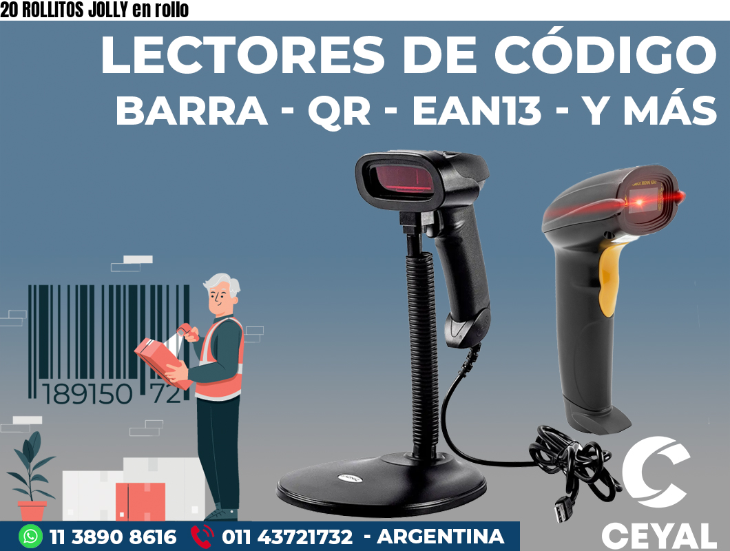 20 ROLLITOS JOLLY en rollo