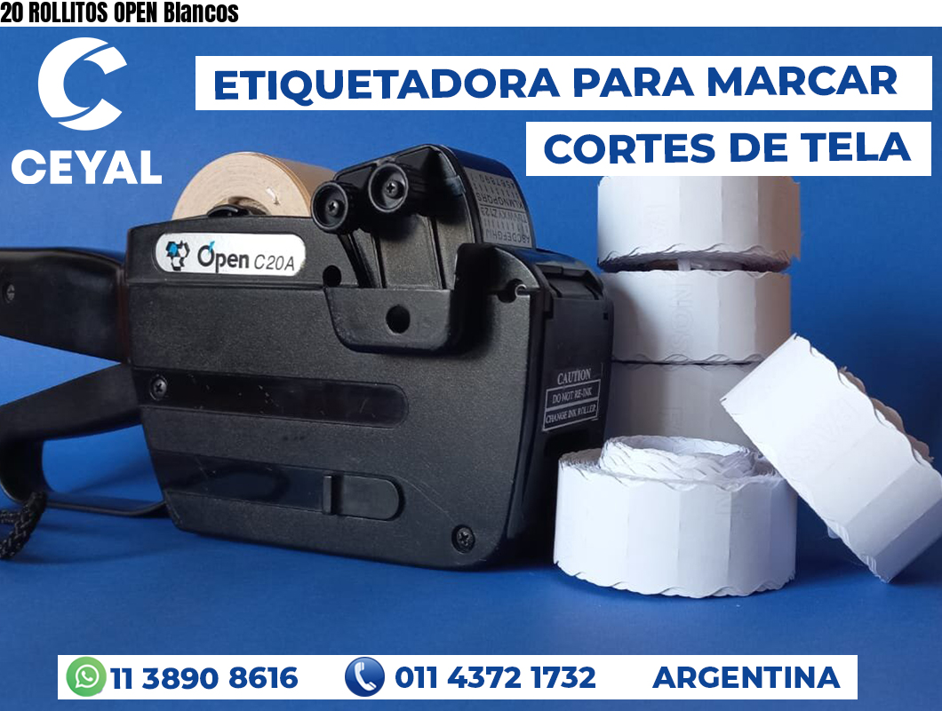 20 ROLLITOS OPEN Blancos