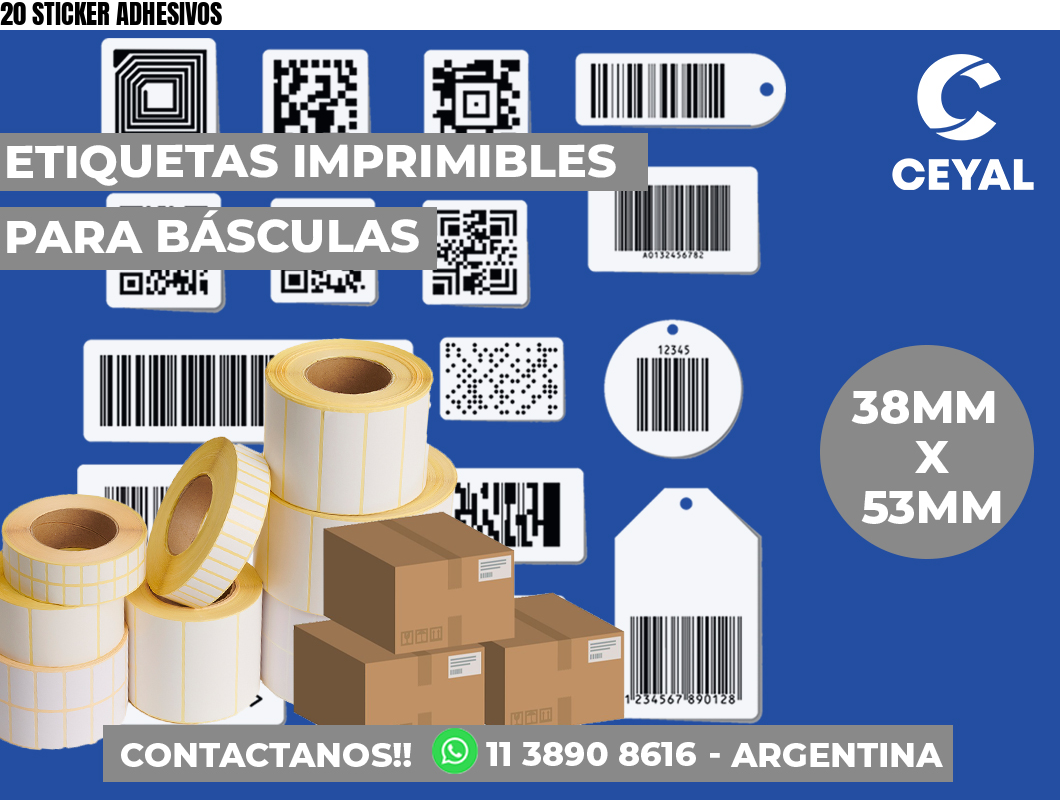 20 STICKER ADHESIVOS