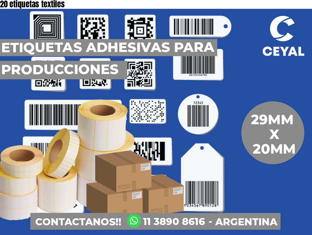 20 etiquetas textiles