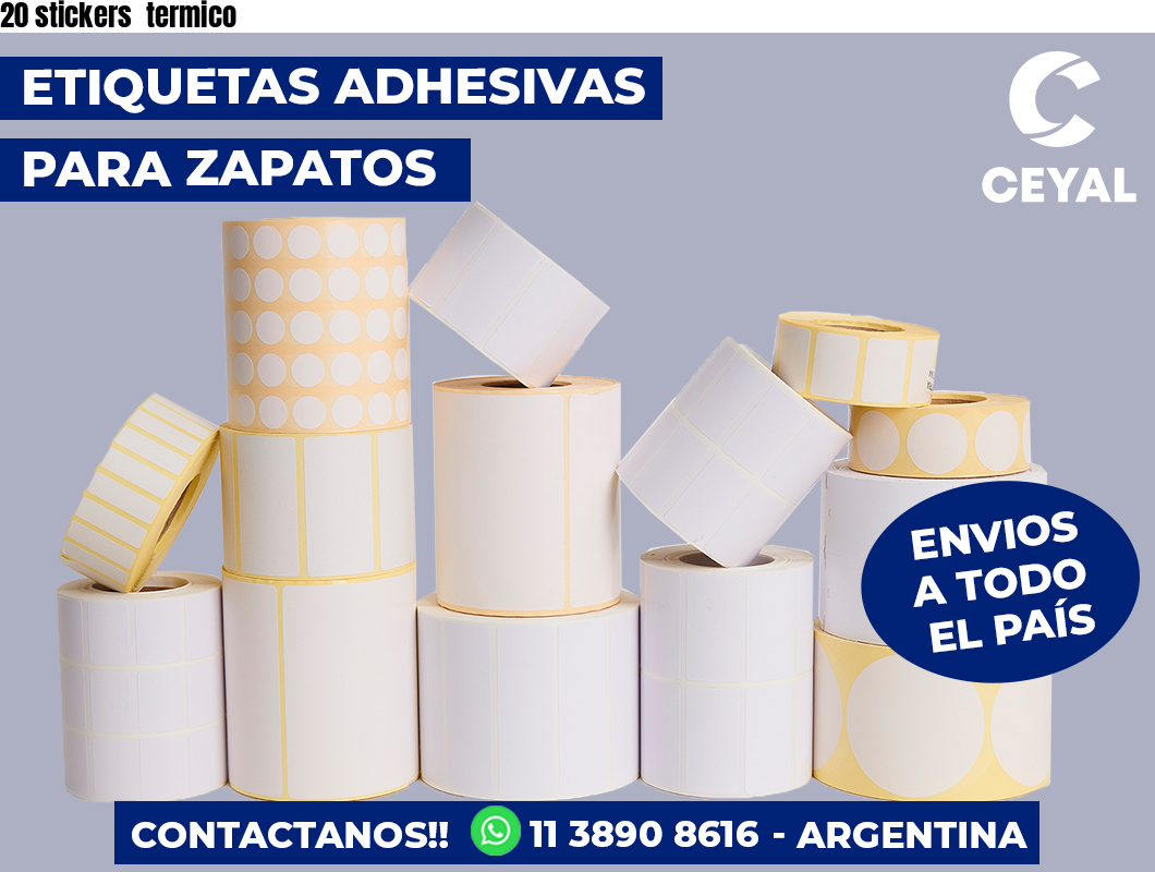 20 stickers  termico
