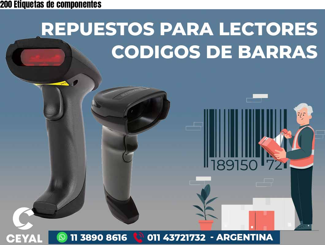 200 Etiquetas de componentes