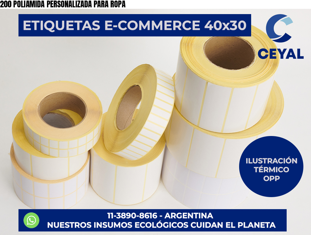200 POLIAMIDA PERSONALIZADA PARA ROPA